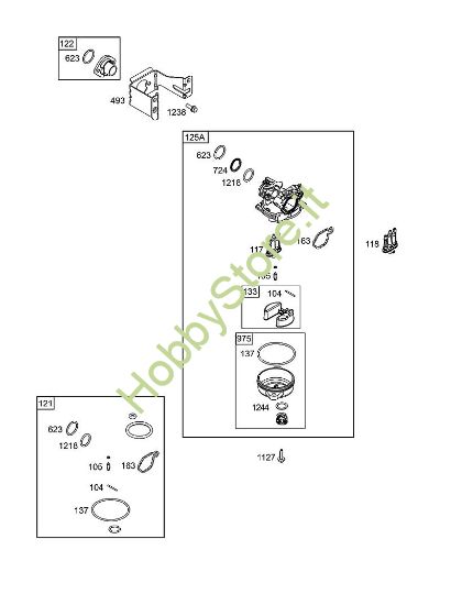 C - GRUPPO CARBURATORE B&S - 08 €¦ 08P502-0129-H1 brand Stihl